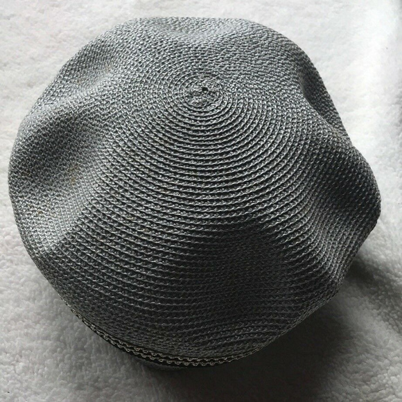 None Accessories - VINTAGE Gray With Black Stripe PILL BOX HAT